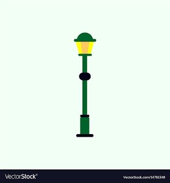 Retro vintage lamp post with electricity lantern vector image