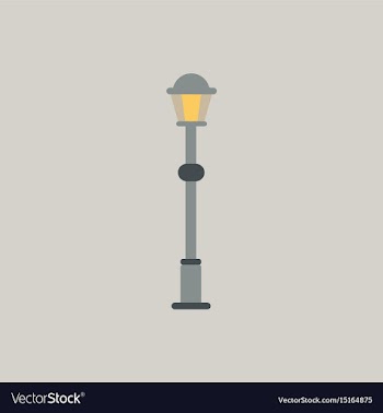 Retro vintage lamp post with electricity lantern vector image