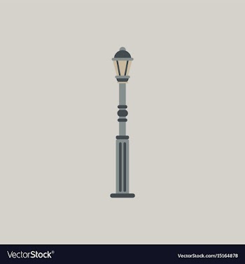 Retro vintage lamp post with electricity lantern vector image