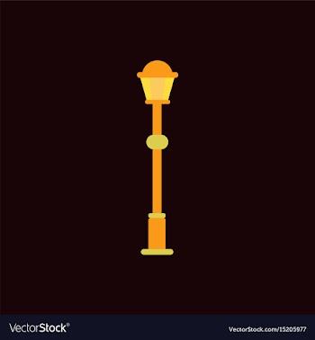 Retro vintage lamp post with electricity lantern vector image