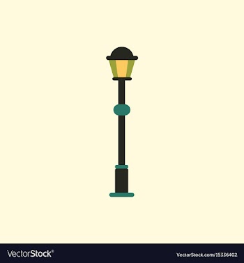 Retro vintage lamp post with electricity lantern vector image