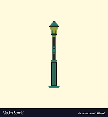 Retro vintage lamp post with electricity lantern vector image