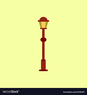 Retro vintage lamp post with electricity lantern vector image