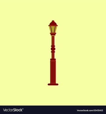 Retro vintage lamp post with electricity lantern vector image