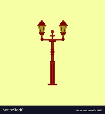 Retro vintage lamp post with electricity lantern vector image