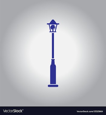 Retro vintage lamp post with electricity lantern vector image