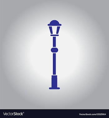 Retro vintage lamp post with electricity lantern vector image
