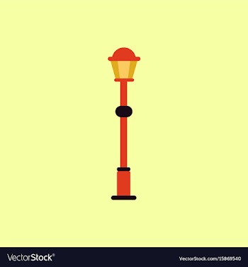 Retro vintage lamp post with electricity lantern vector image