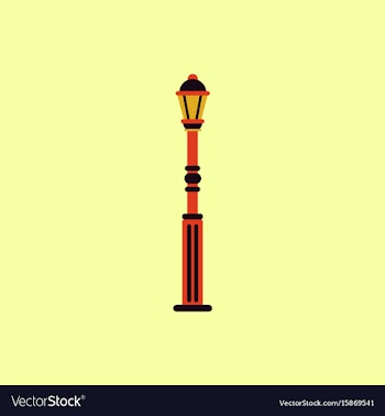 Retro vintage lamp post with electricity lantern vector image