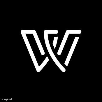 Retro white letter W vector | Free stock vector - 543470