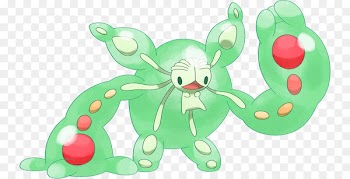 Reuniclus, Duosion, Solosis, Green, Cartoon PNG