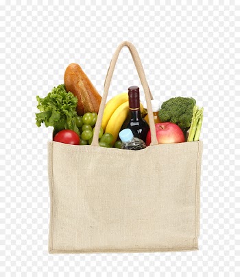 Reusable shopping bag Stock photography - The fruits and vegetables in the shopping bag 