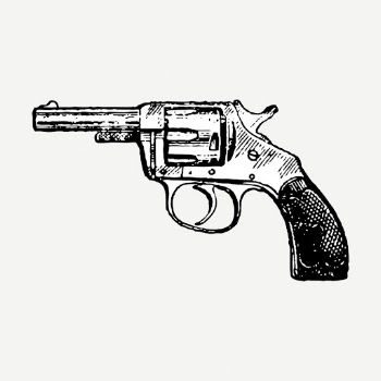 Revolver gun drawing clipart, weapon | Free PSD - rawpixel