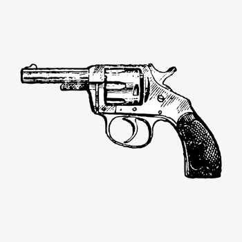 Revolver gun hand drawn clipart, | Free Vector - rawpixel