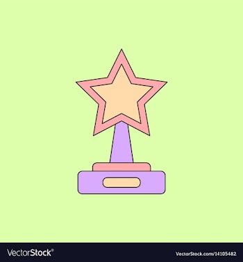 Reward in flat style cinema vector image