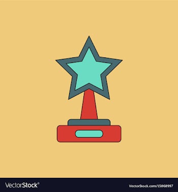 Reward in flat style cinema vector image