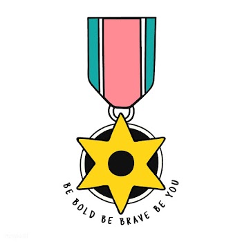 Reward medal with be bold be brave be you quo.. | Free stock vector - 472241