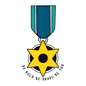 Reward medal with be bold be brave be you quo.. | Free stock vector - 472242