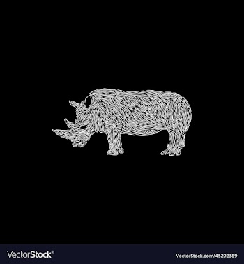 rhino animal artwork style silhouette creative des