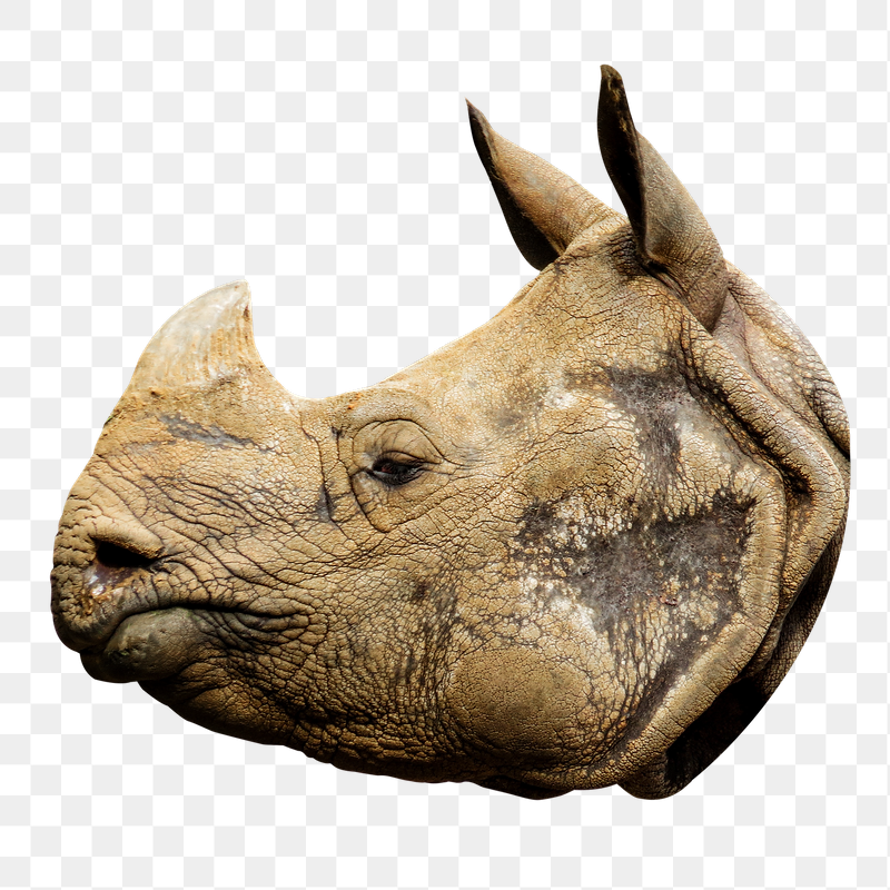 Rhino head png sticker, transparent | Free PNG - rawpixel