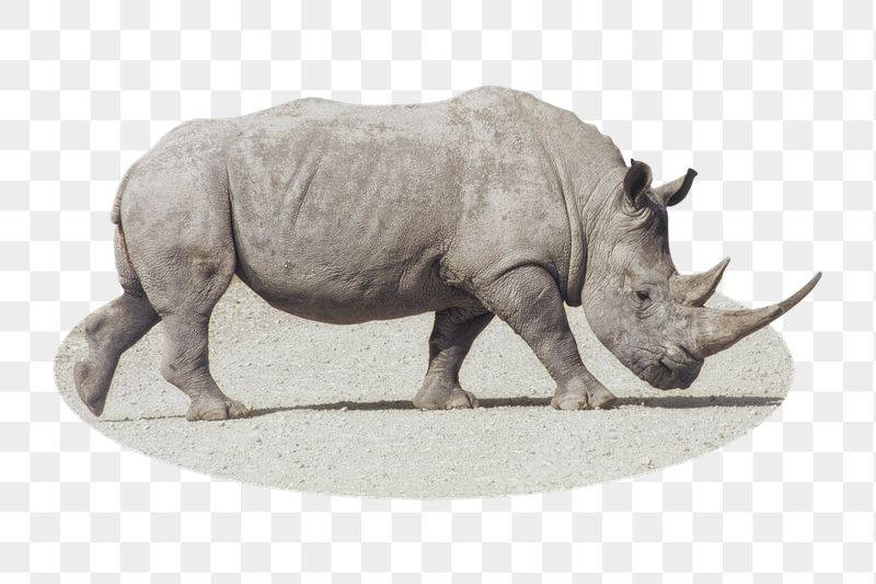 Rhino png sticker, wildlife photo | Free PNG - rawpixel