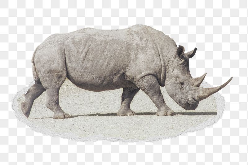 Rhino png sticker, wildlife photo | Free PNG - rawpixel