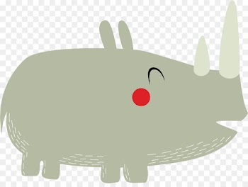 Rhinoceros 3D Rabbit - Lovely rhino vector 