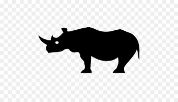 Rhinoceros, Animal, Silhouette, Mammal PNG