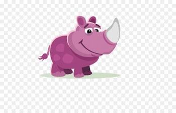 Rhinoceros Clip art - Pink rhino 
