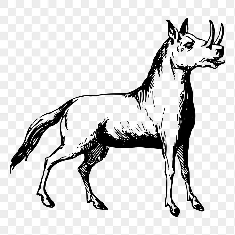 Rhinoceros horse png sticker mythical | Free PNG - rawpixel