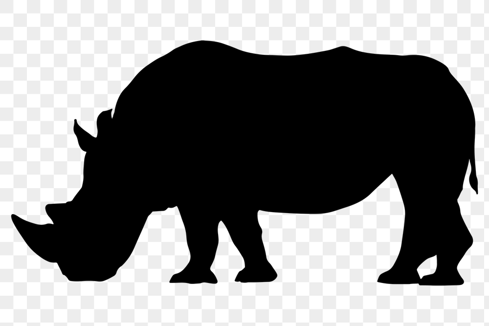 Rhinoceros png silhouette, safari animal | Free PNG - rawpixel