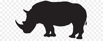 Rhinoceros Silhouette Clip art - Rhino Silhouette PNG Transparent Clip Art Image 