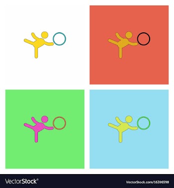 Rhythmic gymnastics design collection vector image