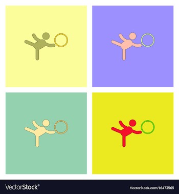 Rhythmic gymnastics design collection vector image