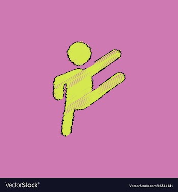 Rhythmic gymnastics design in hatching style vector image