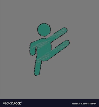 Rhythmic gymnastics design in hatching style vector image