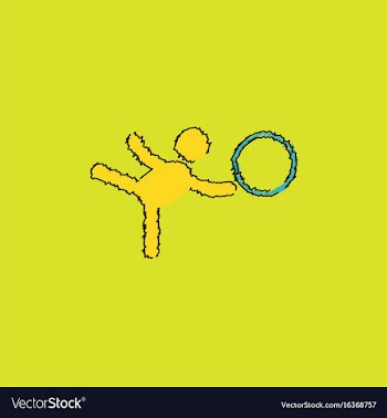 Rhythmic gymnastics design in hatching style vector image