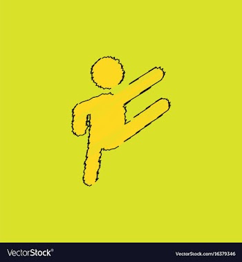 Rhythmic gymnastics design in hatching style vector image