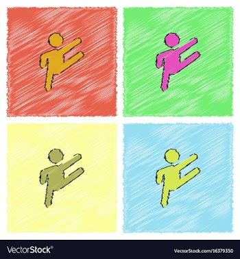 Rhythmic gymnastics design in hatching style vector image