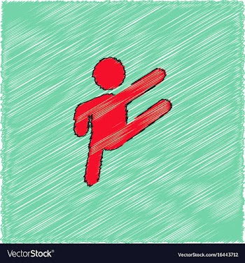 Rhythmic gymnastics design in hatching style vector image
