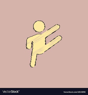 Rhythmic gymnastics design in hatching style vector image
