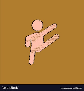 Rhythmic gymnastics design in hatching style vector image