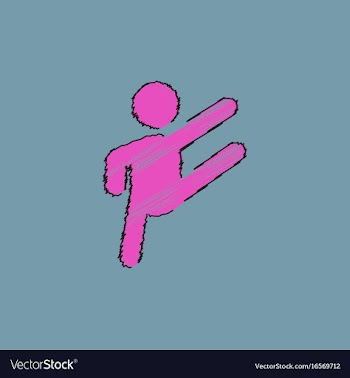 Rhythmic gymnastics design in hatching style vector image