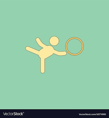 Rhythmic gymnastics design vector image