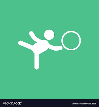 Rhythmic gymnastics design vector image
