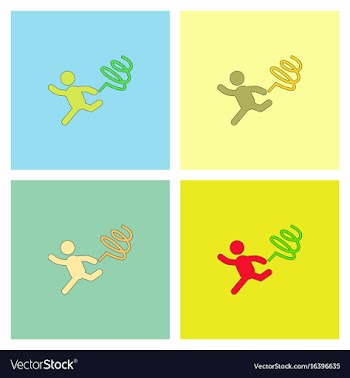 Rhythmic gymnastics with ribbon design set vector image