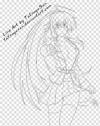 Rias The Police Line Art transparent background PNG clipart