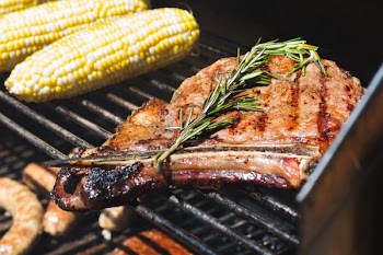 Rib Eye Steak On Bbq