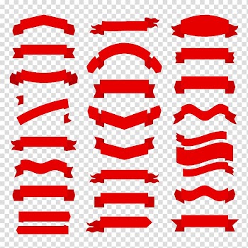 Ribbon , 25 of the red ribbon design material transparent background PNG clipart