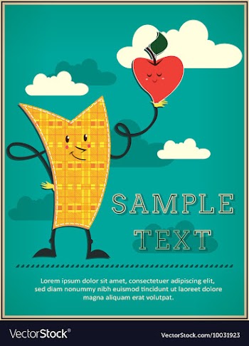 Ribbon and apple vector image